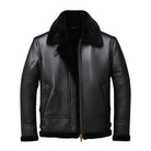 Women's Bomber RAF Aviator Style Black Shearling Jacket