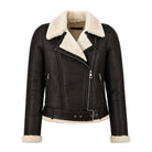 Women's Bomber RAF B3 Design Black Shearling Jacket