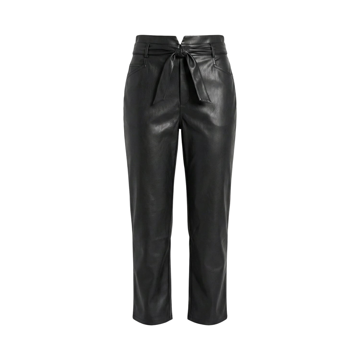 Women’s Closure Black Leather Pants 