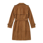 Women's Double Breasted Custom-Made Design Brown Trench Coat (Back)