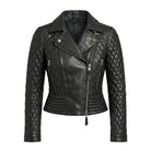 Women's Durable Stitching Biker Black Premium Leather Jacket