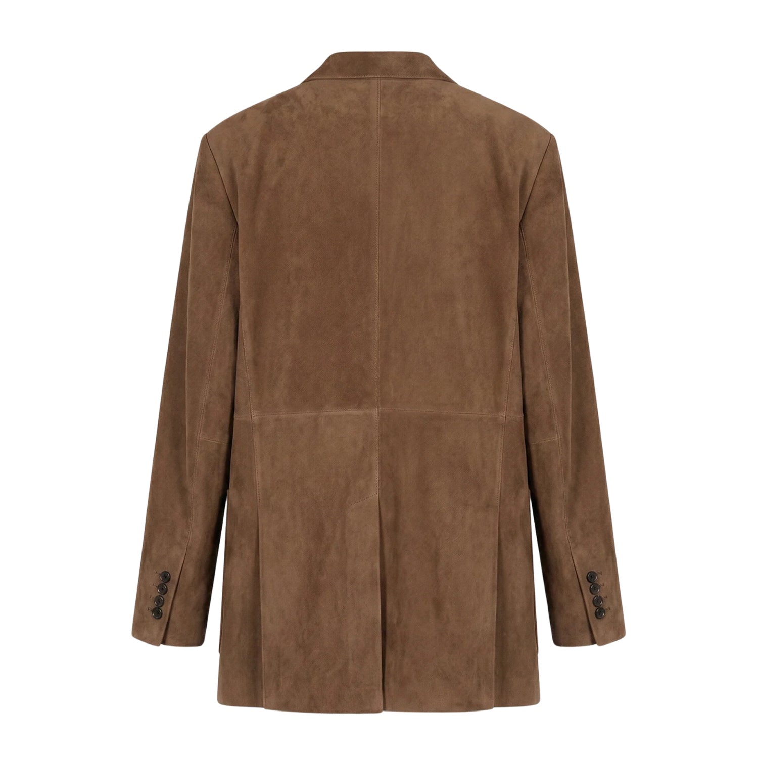 Women's Long Vintage Western Style Brown Trench Coat (Back)