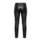 Women’s Skinny Soft Black Vegan Leather Pants (Back)