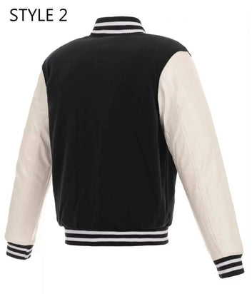 Men Arizona Coyotes Black and White Varsity Jacket - NHL