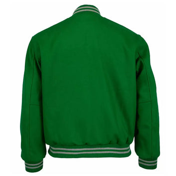 Men Green Brooklyn Nets Varsity Wool Jacket - MLB