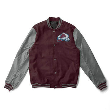 Men Colorado Avalanche Varsity Maroon and Gray Jacket - NHL