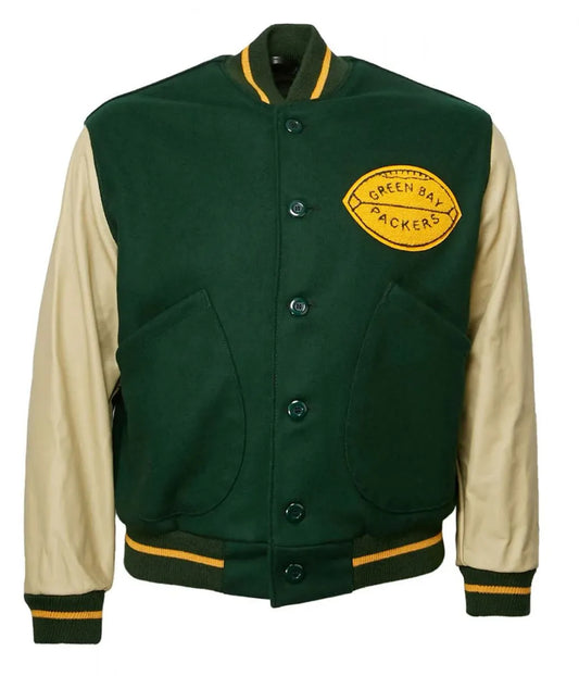 Men Green Bay Packers 1950 Green Varsity Jacket - NFL