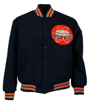 Men 1965 Houston Astros Black Wool Varsity Jacket - MLB
