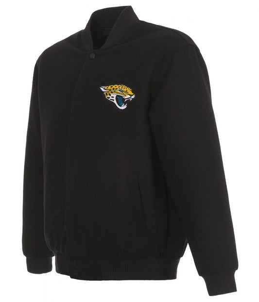 Men Jacksonville Jaguars Black Wool Varsity Jacket - NFL