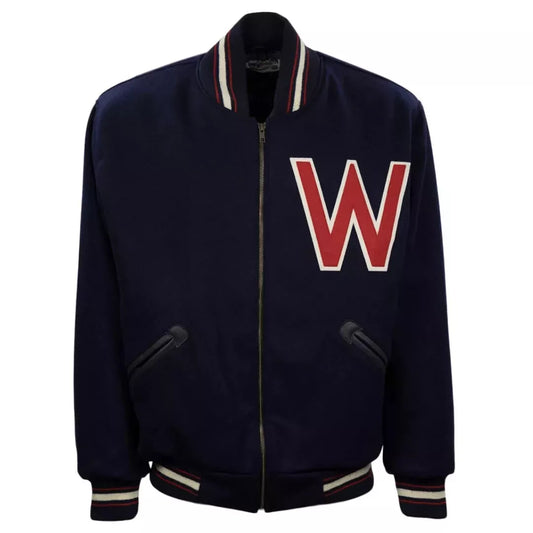 Letterman Washington Senators Authentic Full Navy Wool Varsity jacket - MLB