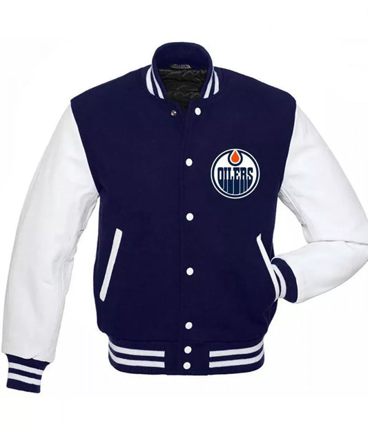 Letterman Vegas Golden Knights Varsity Blue and White Jacket - NHL