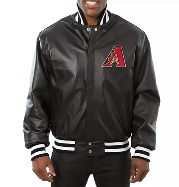 Men Arizona Diamondbacks Letterman Varsity Jacket Genuine Sheep Leather - MLB