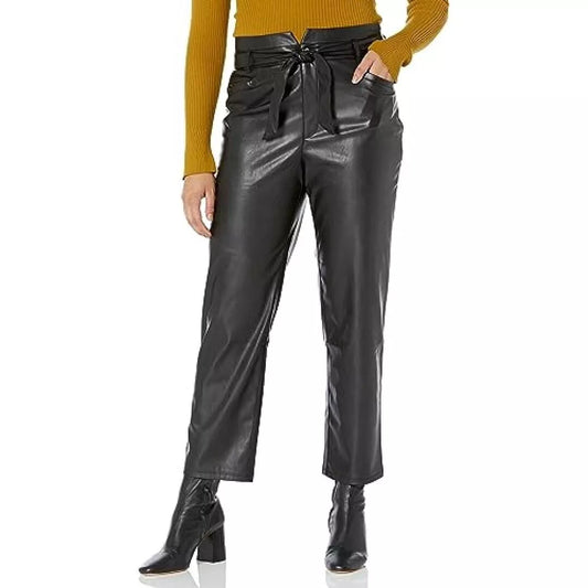 Leather Women Pants With Unique Hook And Loop Closer Hand Made Leather Pants