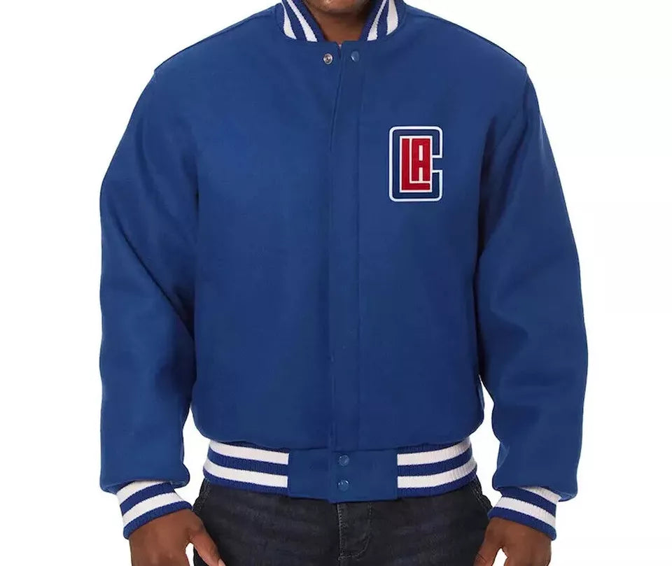 Men Letterman Toronto Raptors Blue All Wool Varsity Jacket - NBA