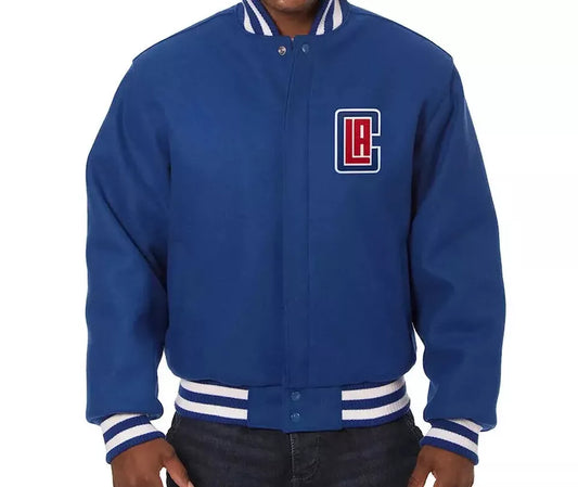 Men Letterman Toronto Raptors Blue All Wool Varsity Jacket - NBA