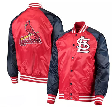 St. Louis Cardinals Satin Red varsity Jacket Full-Snap with Embroidery logos - MLB