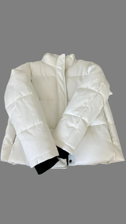 Marc New York Puffer Leather Jacket For Women