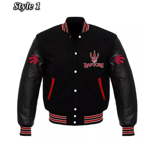 Men Toronto Raptors Champions Black Varsity Jacket - NBA