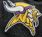 NFL Men's Minnesota Vikings Black Gray Varsity Jacket (Logo)